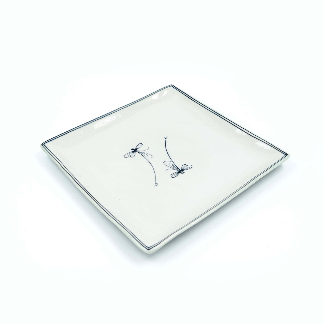 Dragonfly Square Dinner Plate