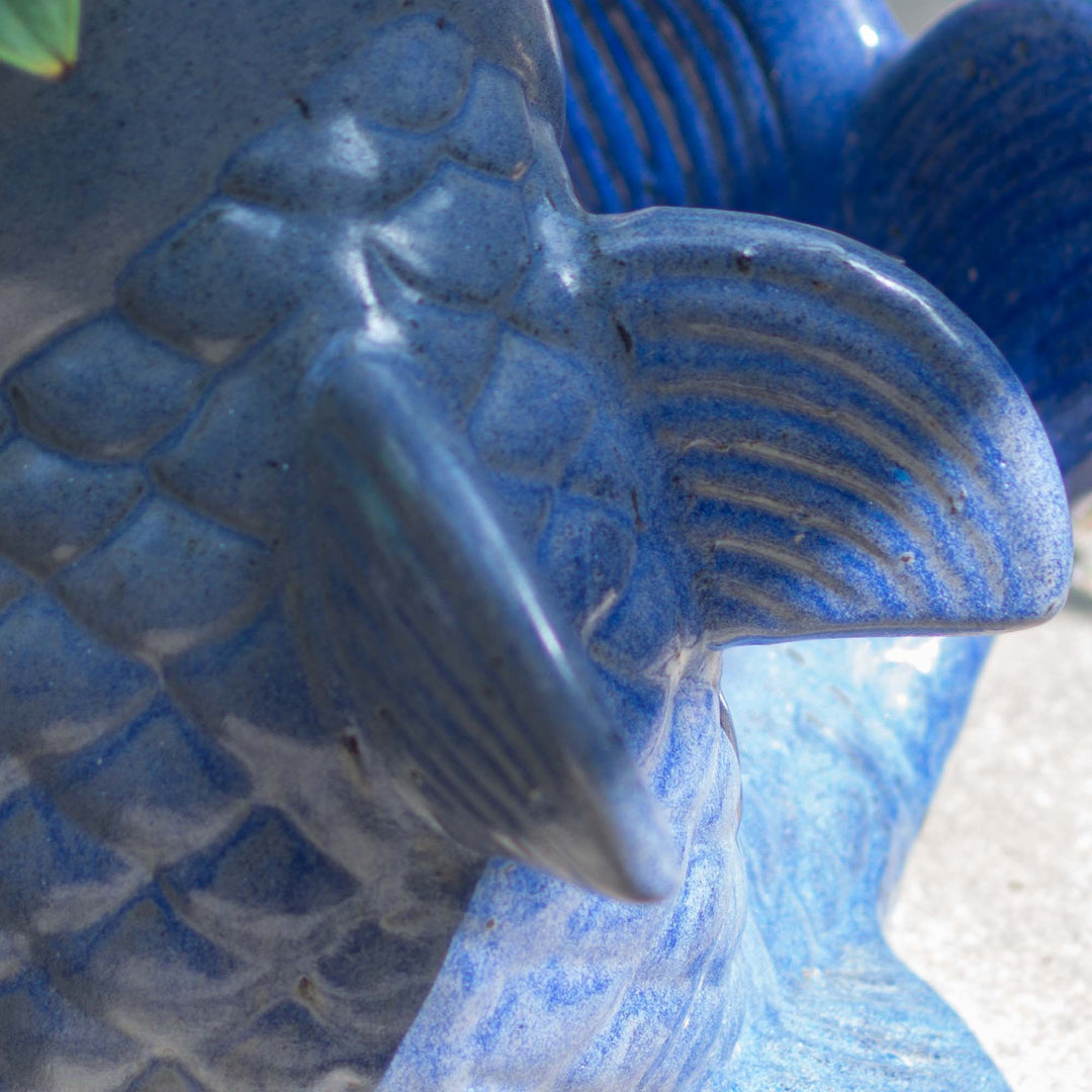 Outdoor Glazed Fontana Fish Pot