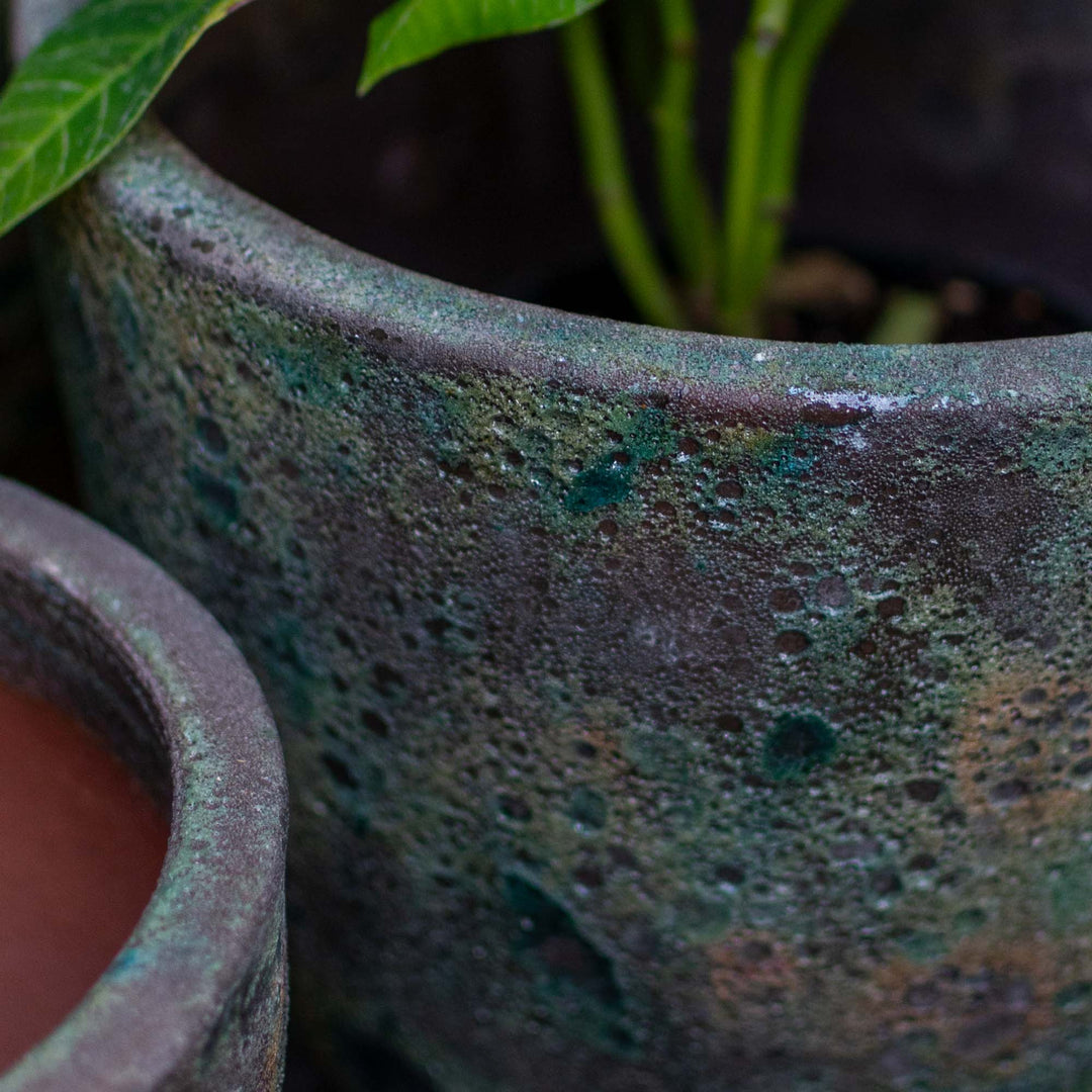 Green Atlantic Glazed Pot