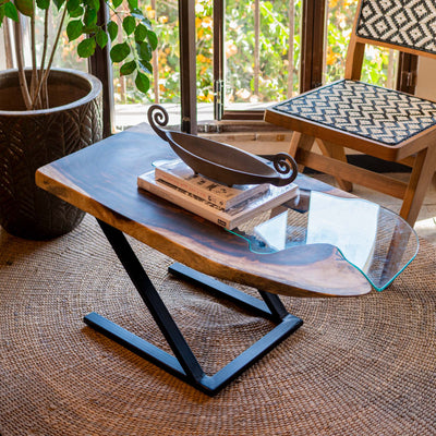 Irregular Glass Coffee Table