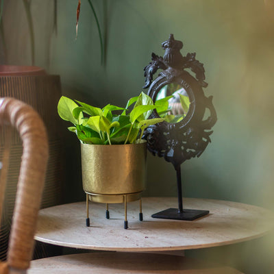 Hammered Planter with Stand