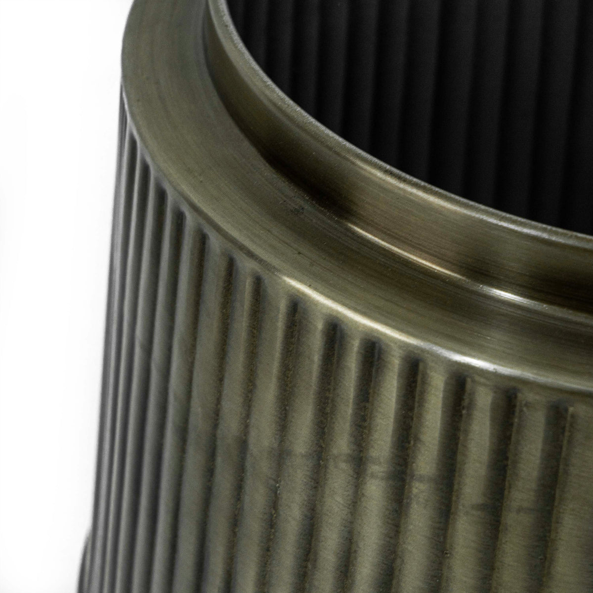 Fluted Pot In Vintage Silver