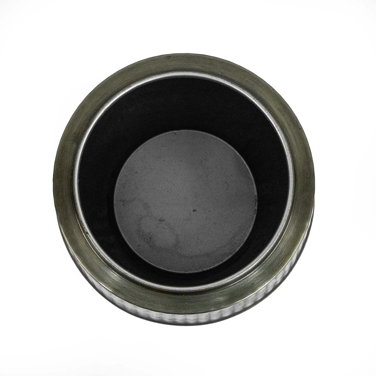 Fluted Pot In Vintage Silver