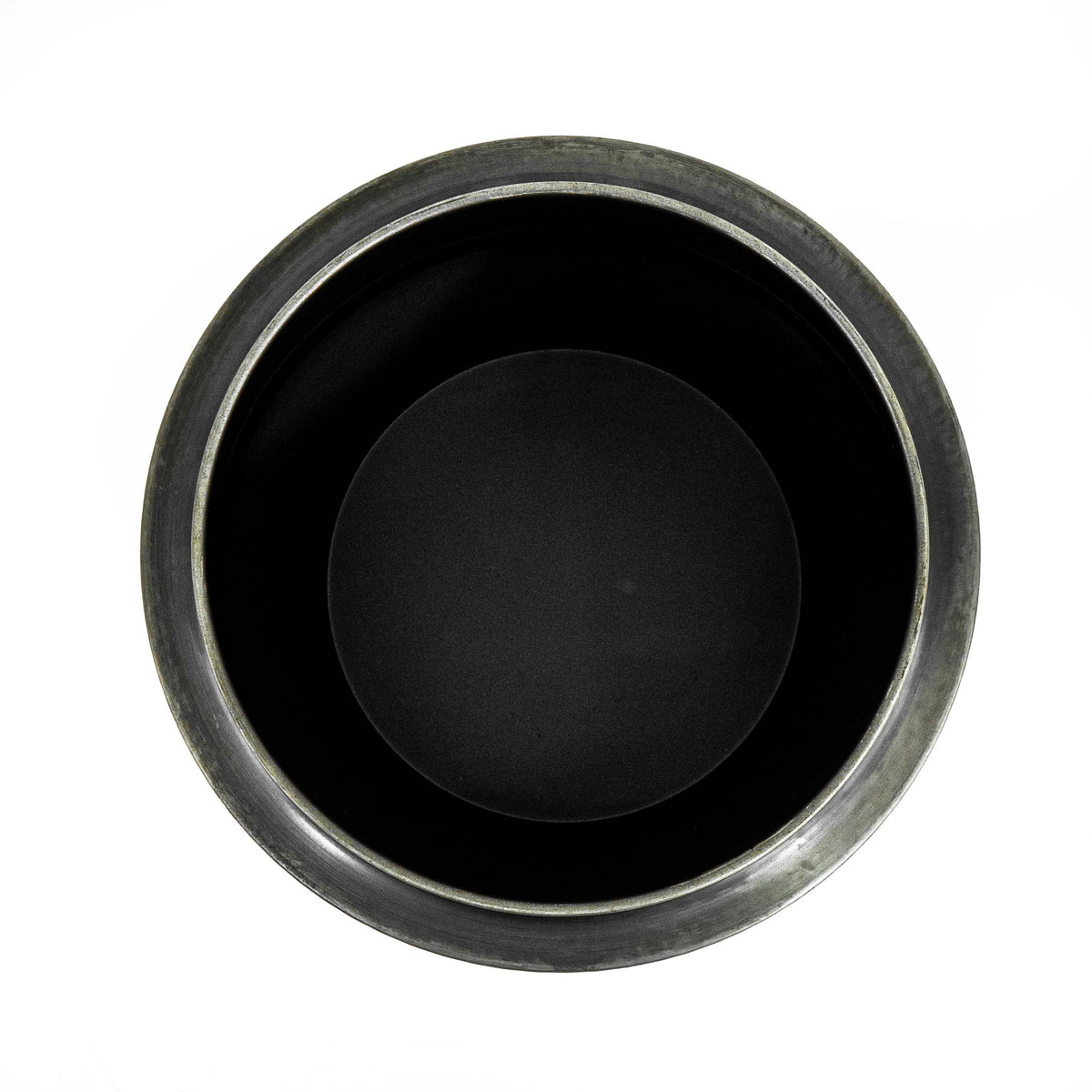 Fluted Pot In Brushed Silver