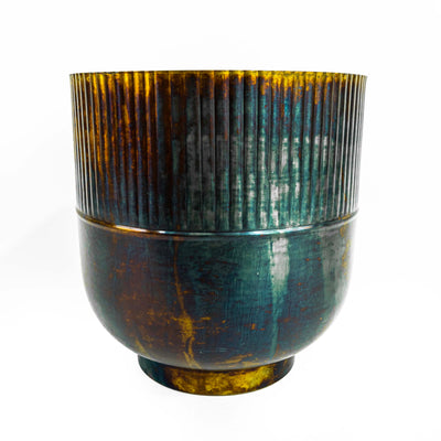 Half Fluted Fire Brass Pot