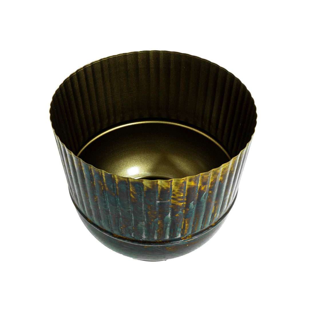 Half Fluted Fire Brass Pot