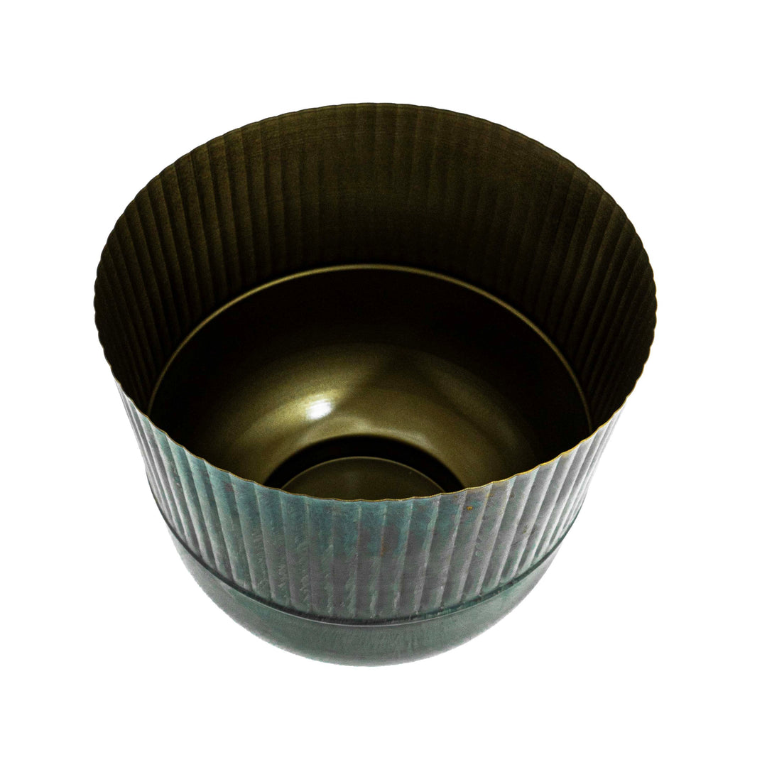 Half Fluted Fire Brass Pot