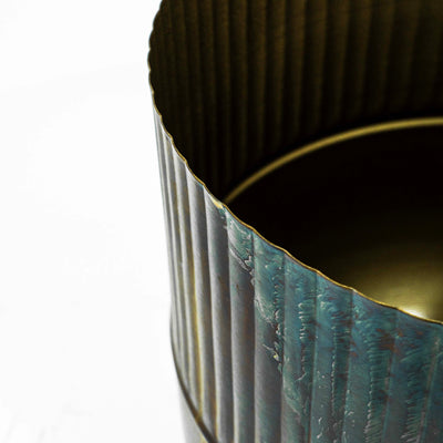 Half Fluted Fire Brass Pot