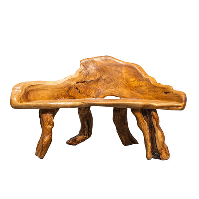 Ahvi Teak Wood Triangle Shaped Bench - 4.5 Feet