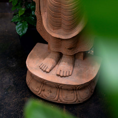 Buddha Standing With Back Head Charaka Sculpture