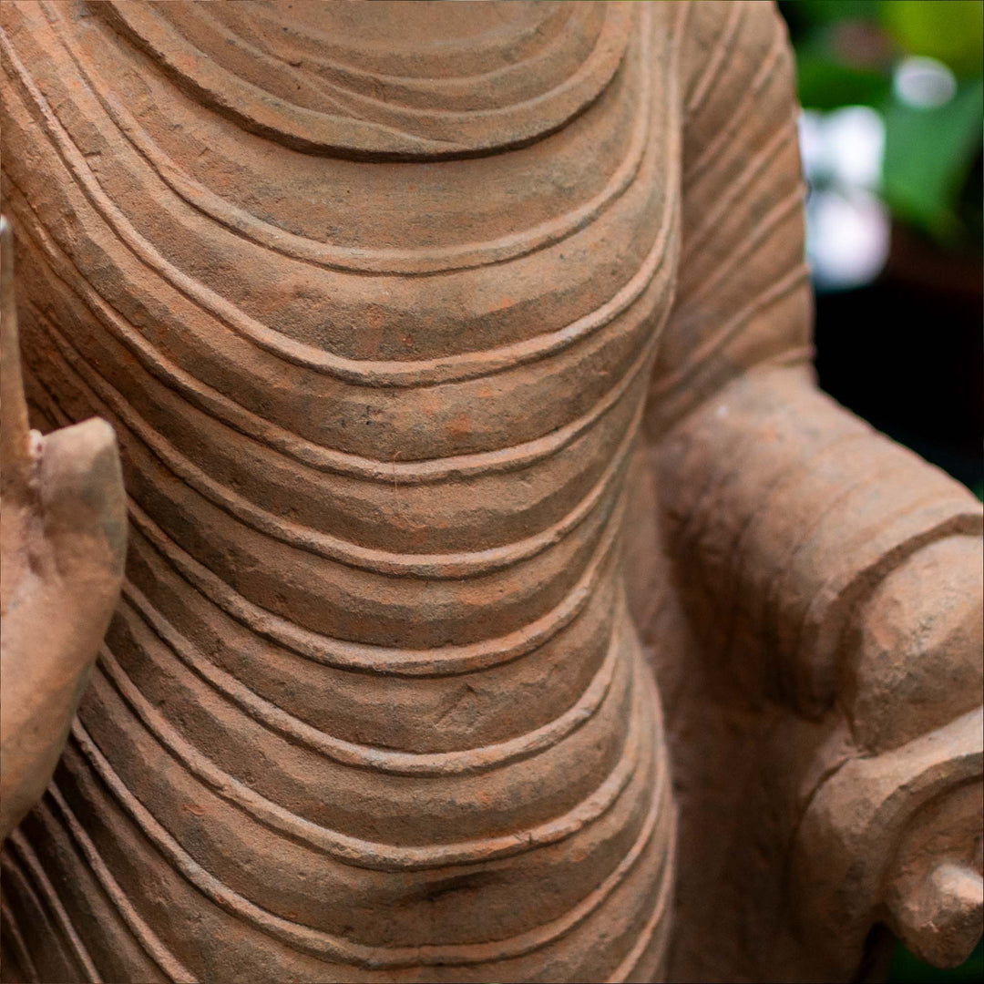 Buddha Standing With Back Head Charaka Sculpture