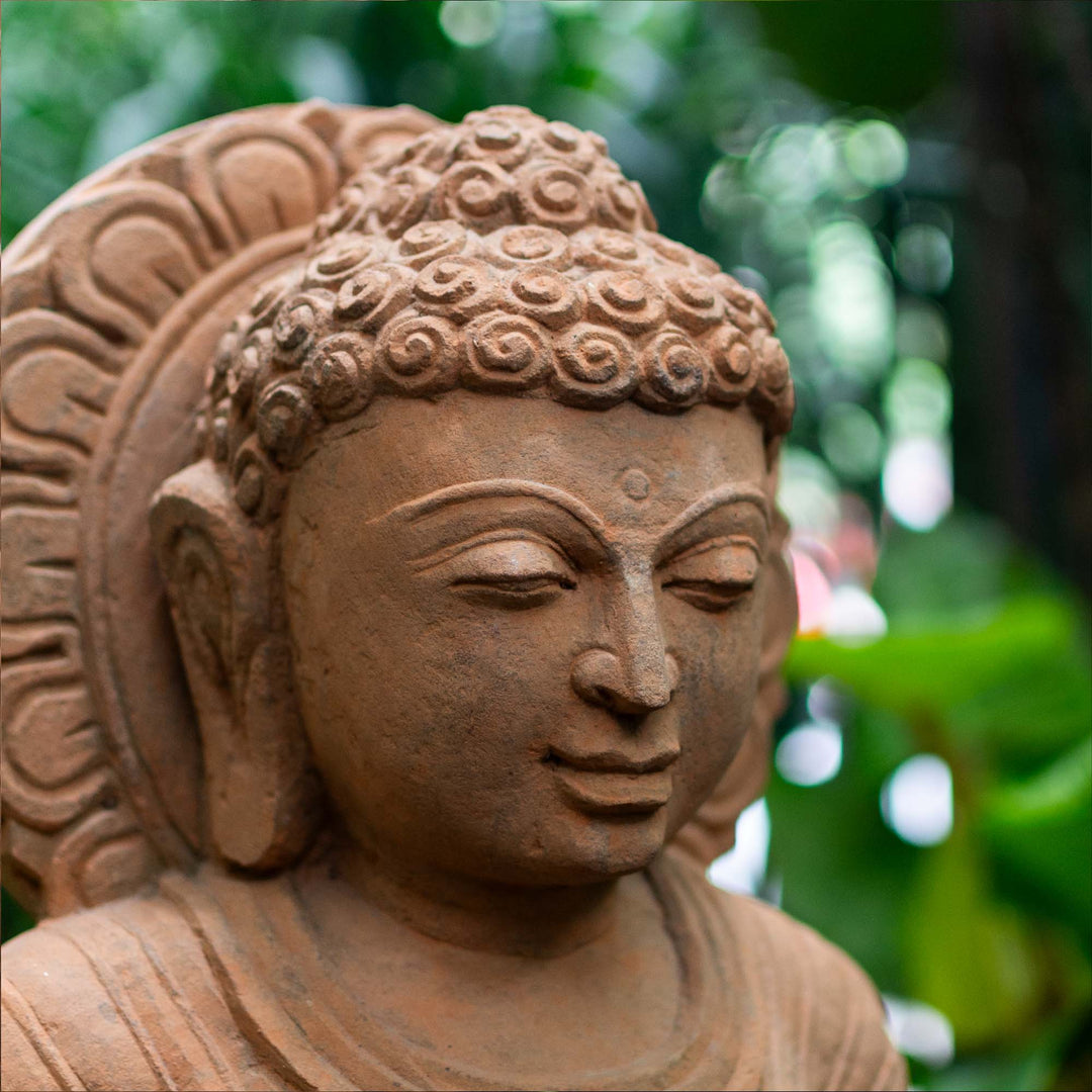 Buddha Standing With Back Head Charaka Sculpture