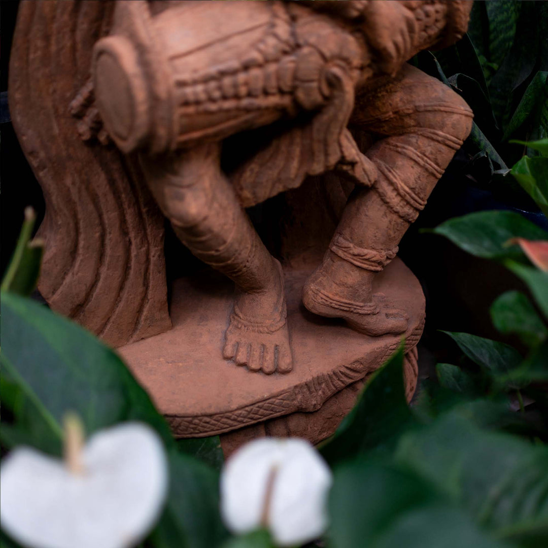 Dancing Tharini With Mridangam Sculpture