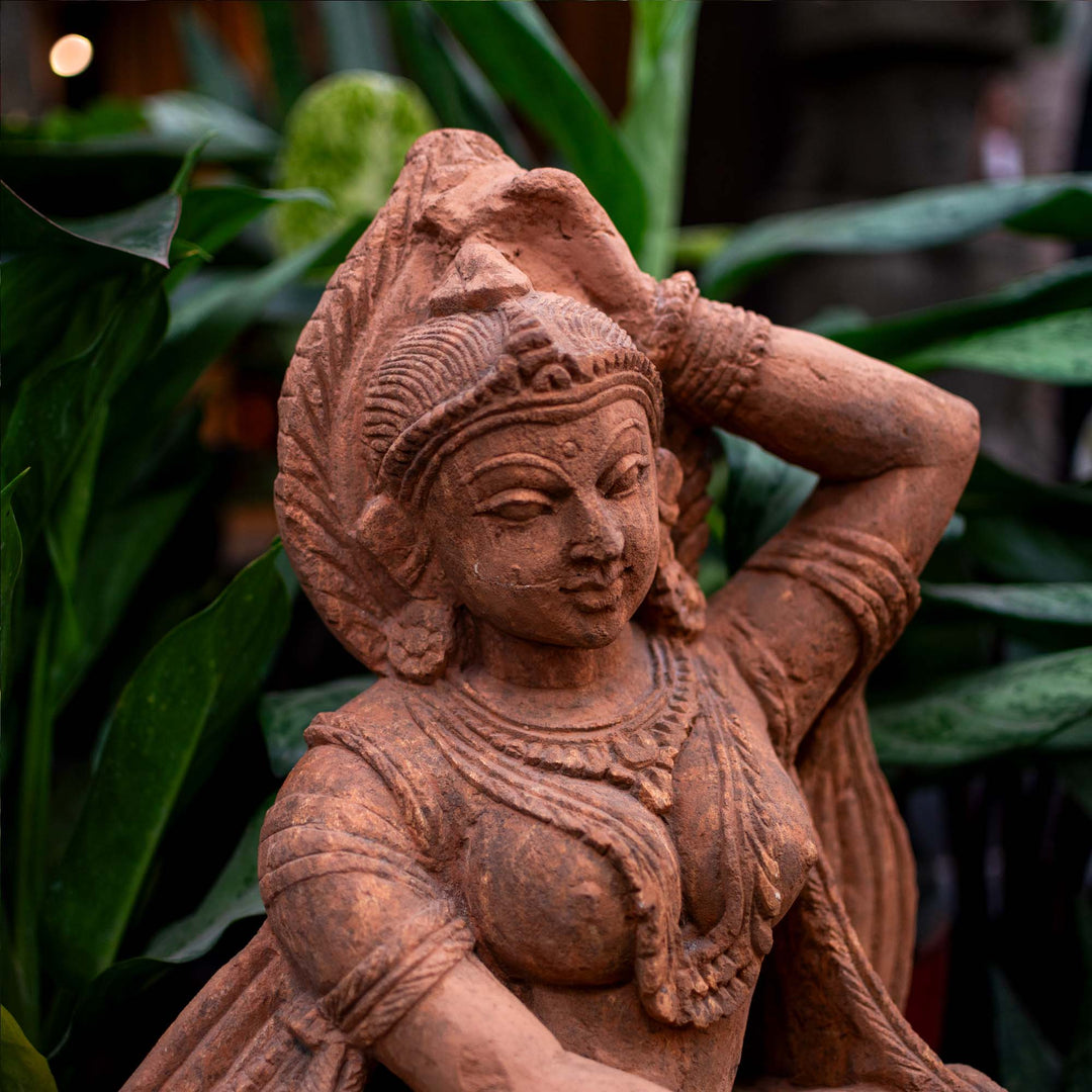 Dancing Tharini With Mridangam Sculpture