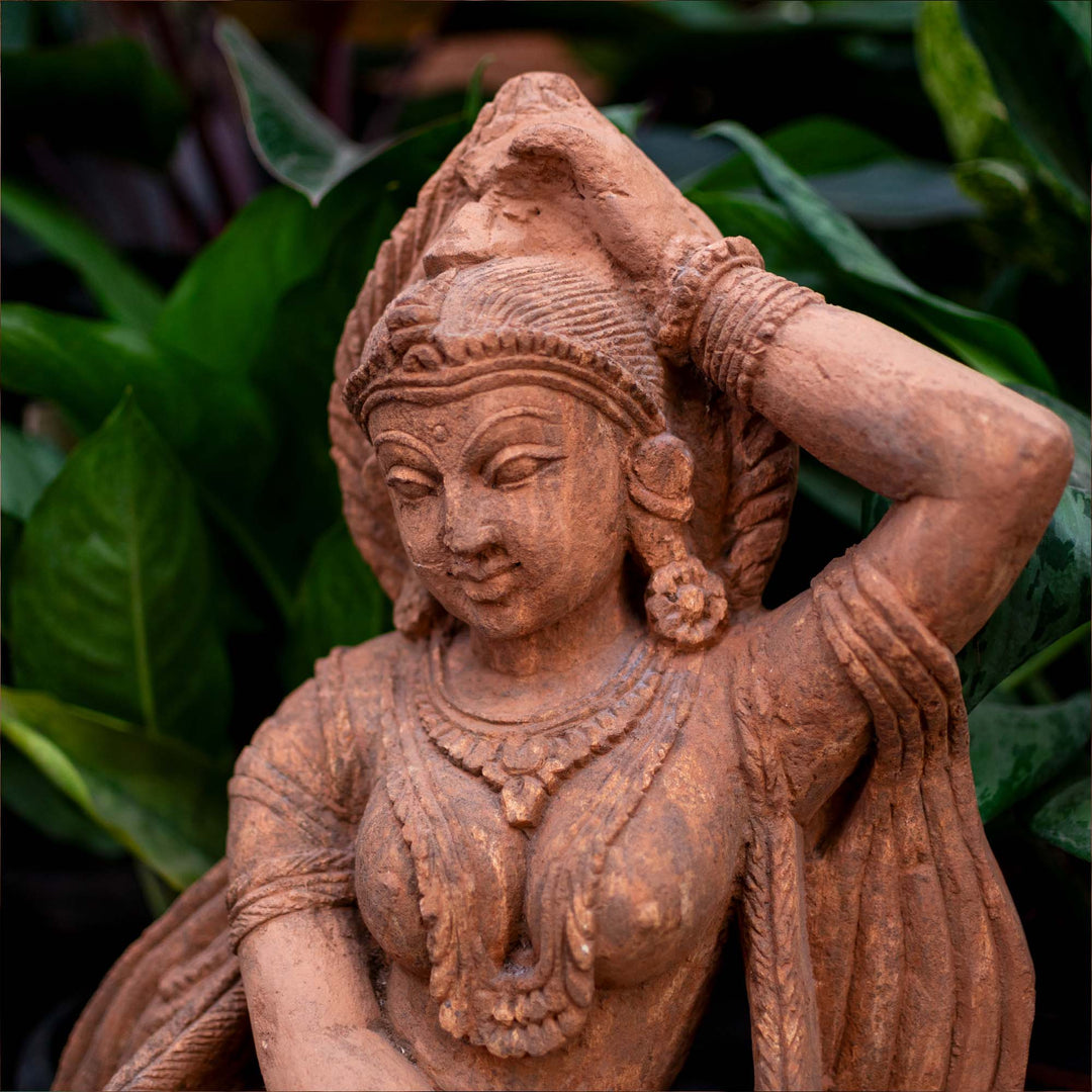 Dancing Tharini With Mridangam Sculpture