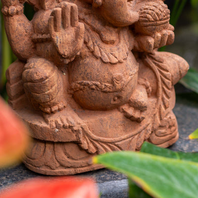 Ganesha Standing With Back Head Charaka Sculpture