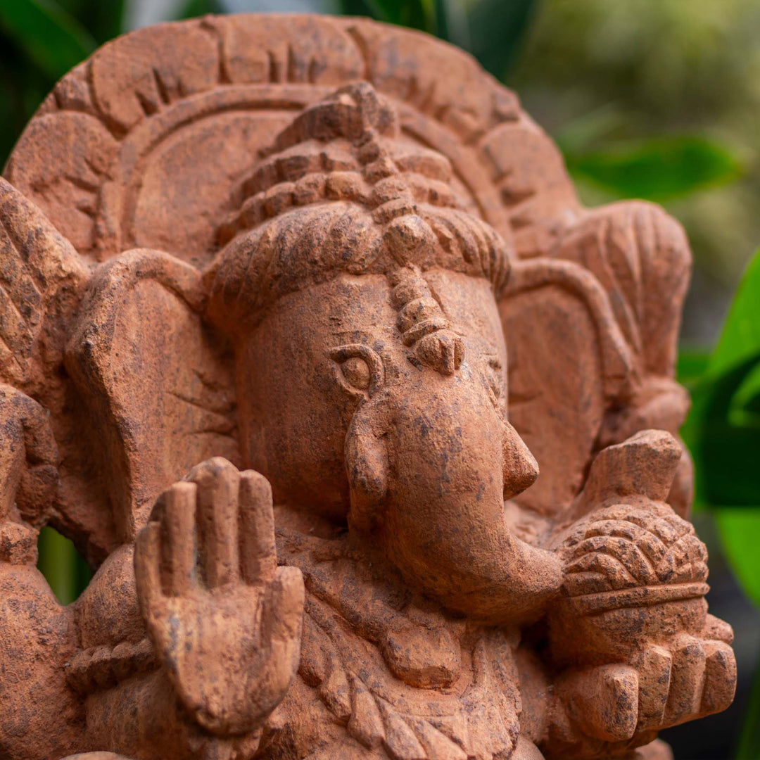 Ganesha Standing With Back Head Charaka Sculpture