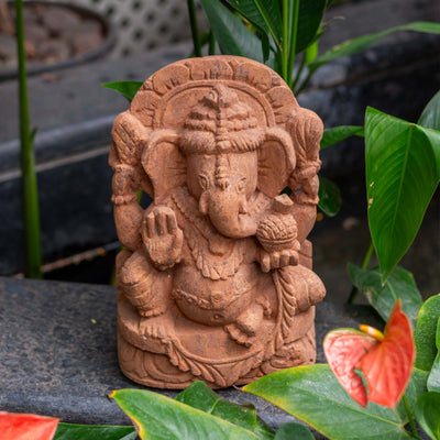 Ganesha Standing With Back Head Charaka Sculpture