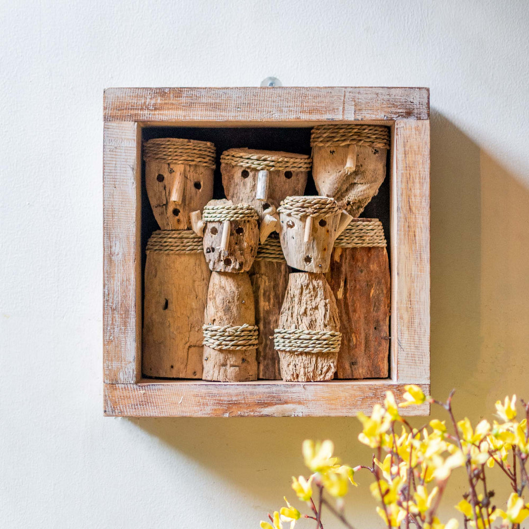 Handcrafted Wooden Decor - Family Of Five