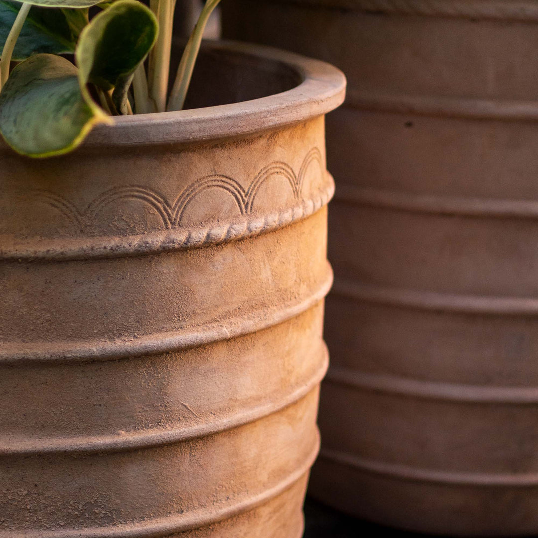 Antique Terracotta Cylindrical Pot