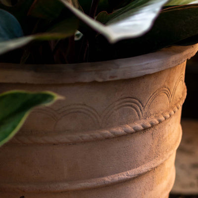 Antique Terracotta Cylindrical Pot