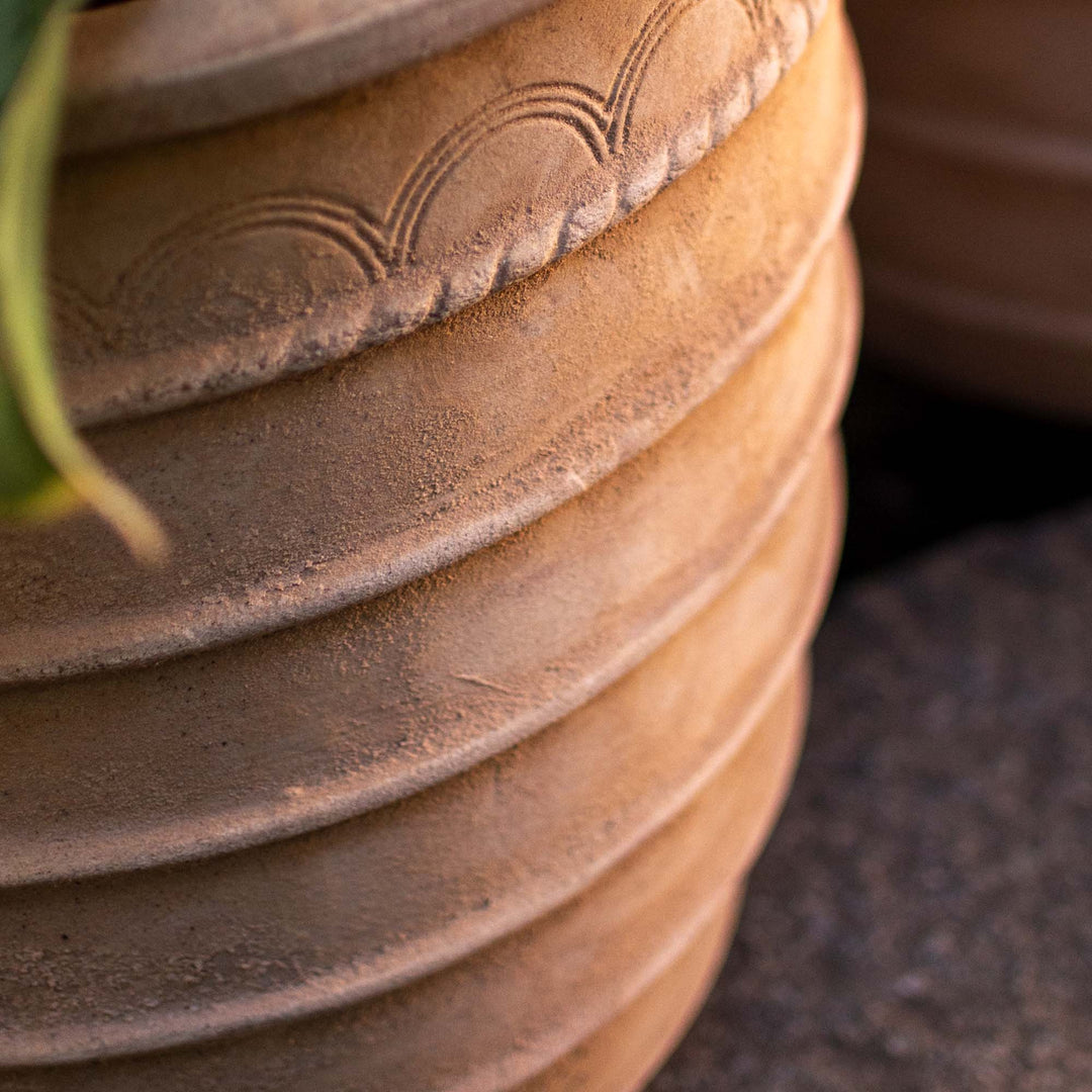 Antique Terracotta Cylindrical Pot