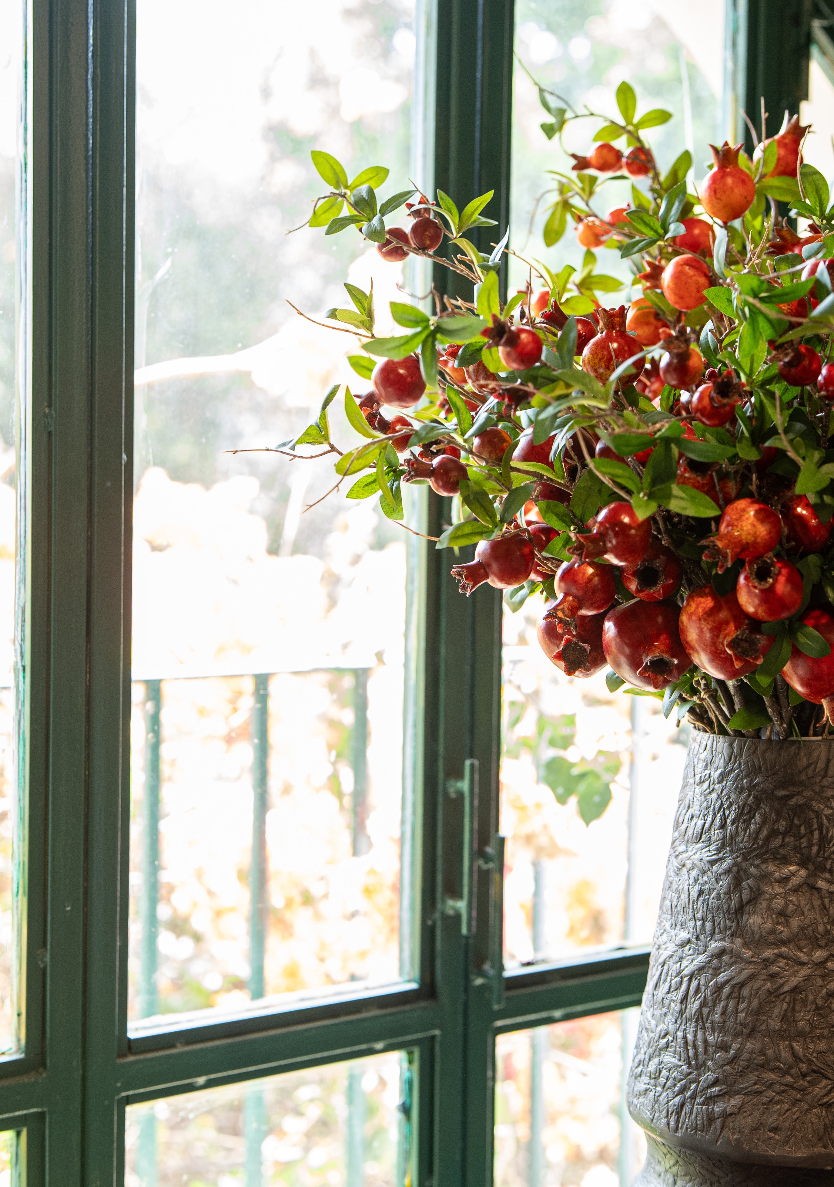 FAUX POMEGRANATE STEM FOLIAGE