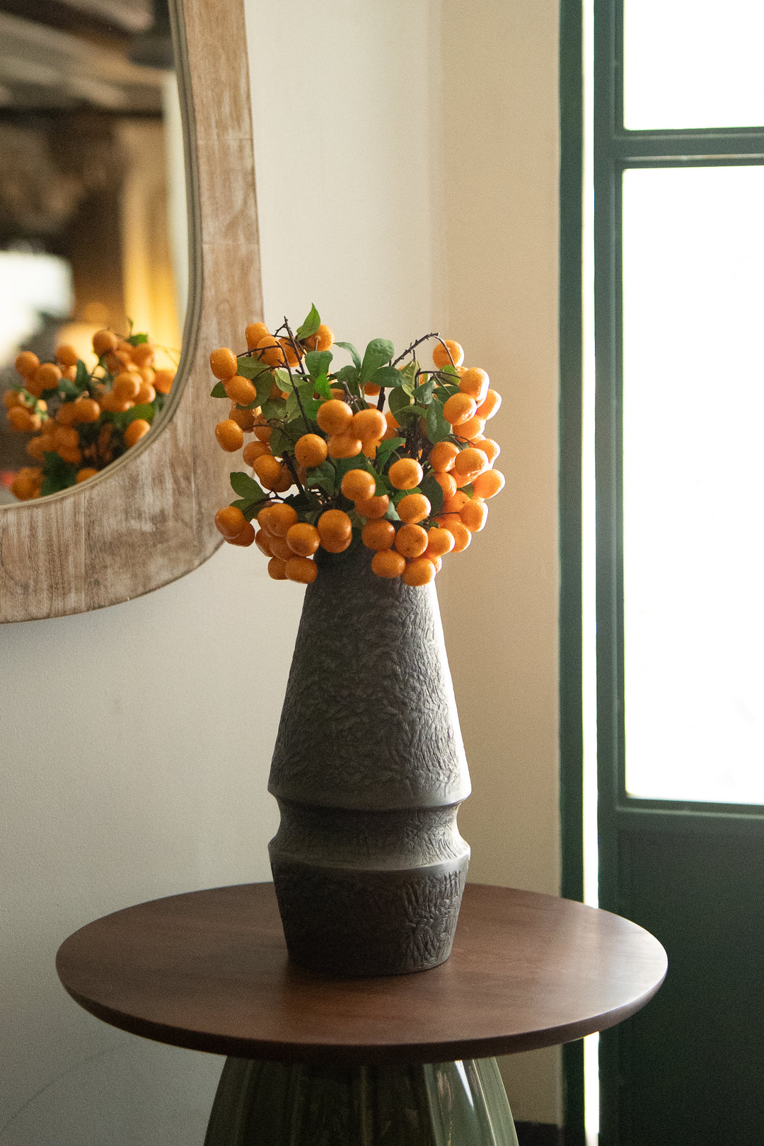 The Volcanic Sentinel Conical Vase