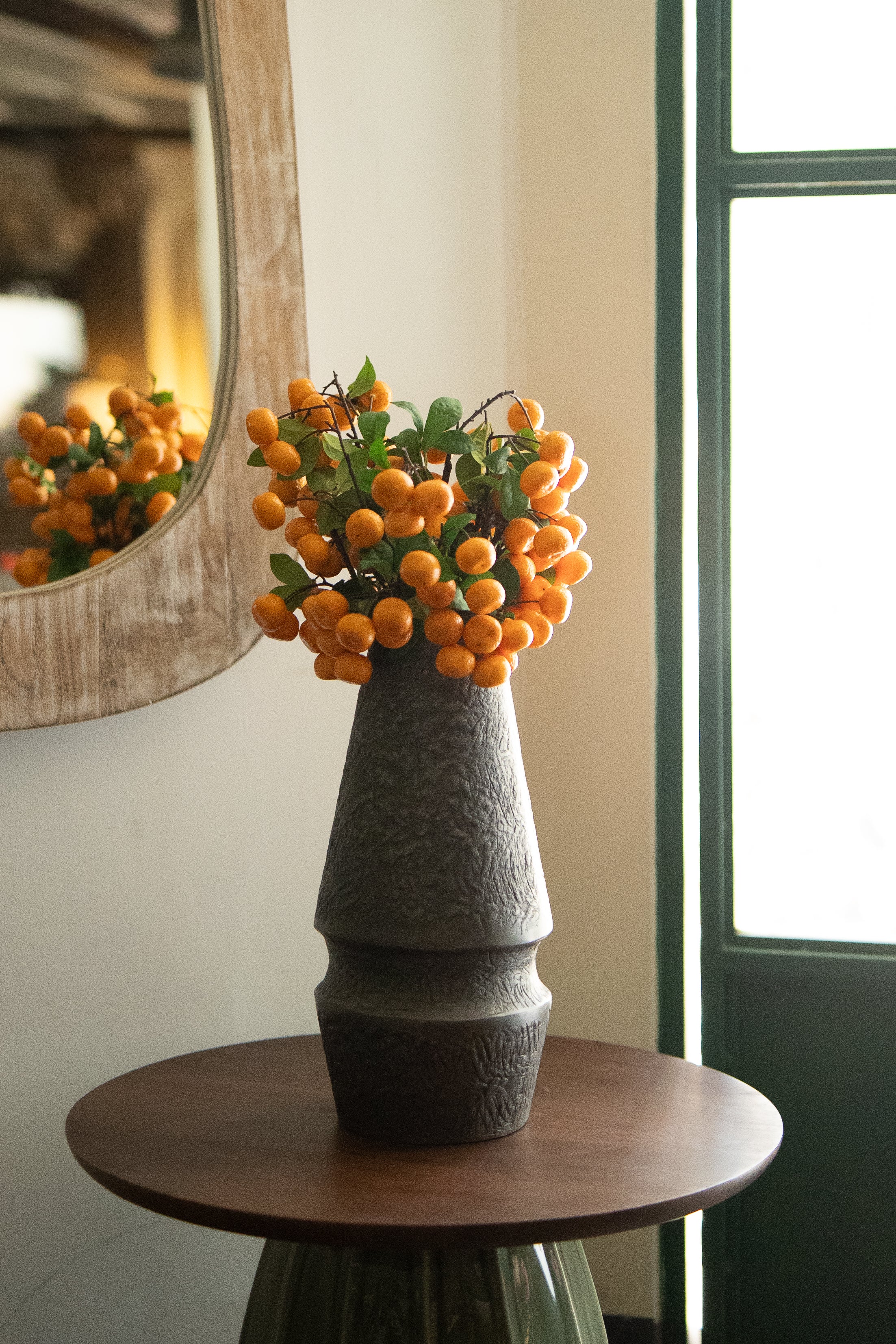 The Volcanic Sentinel Conical Vase