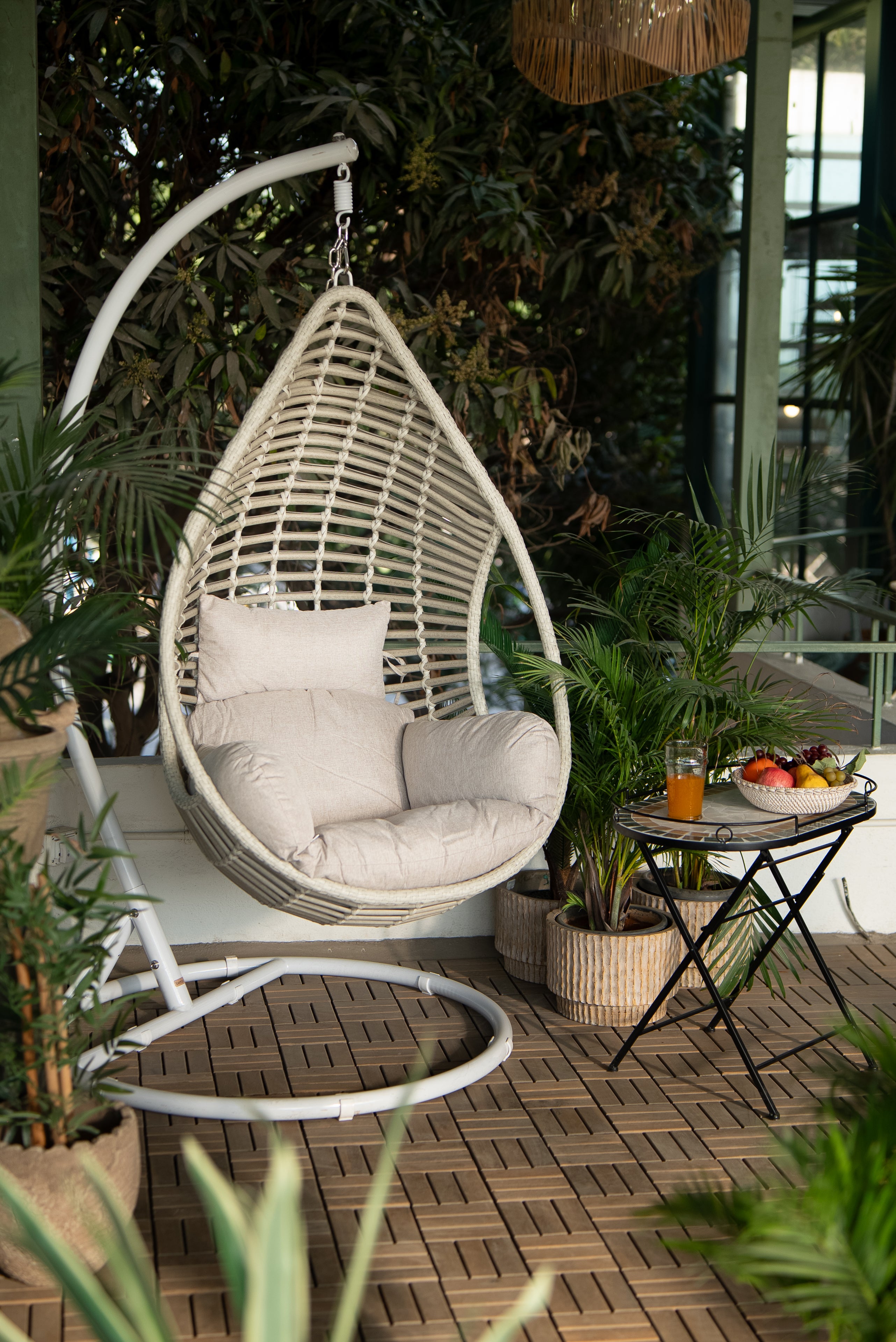 Meadow Glide Polyrattan Swing with Cushion