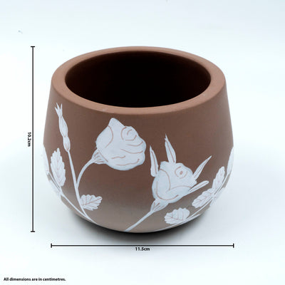 Terracotta Planter Motif With Plate