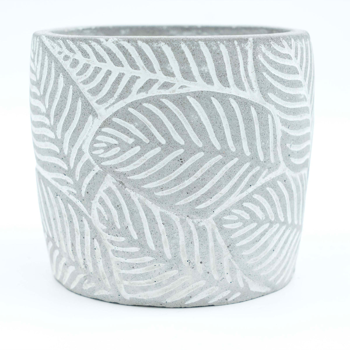Leaf Embossed Planter with Drainage Plate