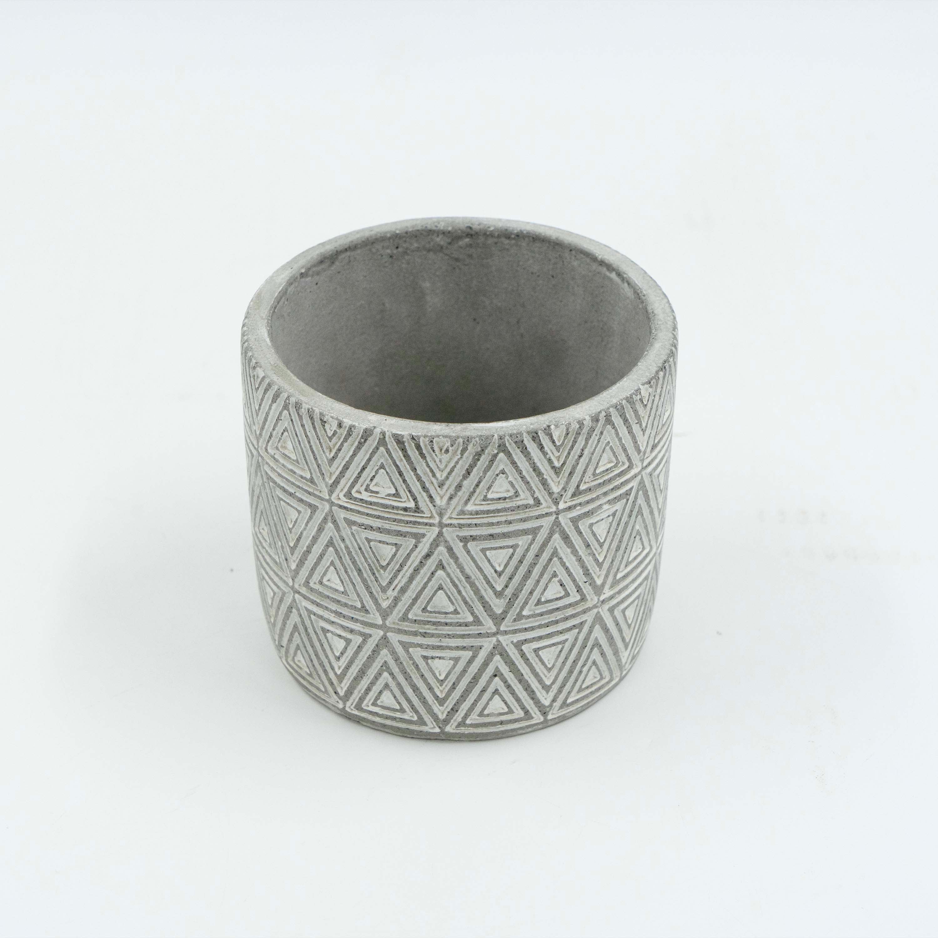 Geometric Pattern Planter with Drainage Plate