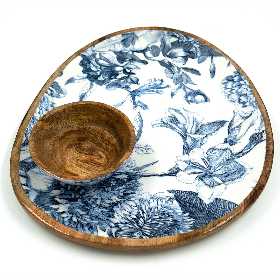 Brittany Blanc Large Oval Platter with Dip Bowl