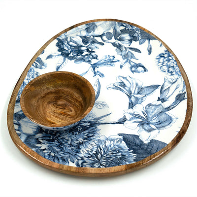 Brittany Blanc Large Oval Platter with Dip Bowl