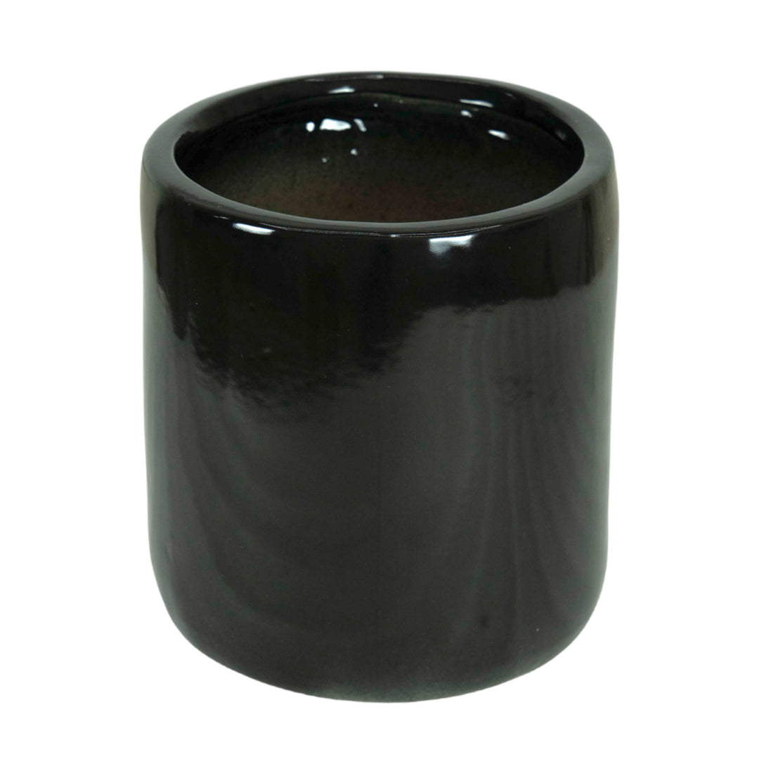 Gleaming Stars Black Planter with Wooden Stand