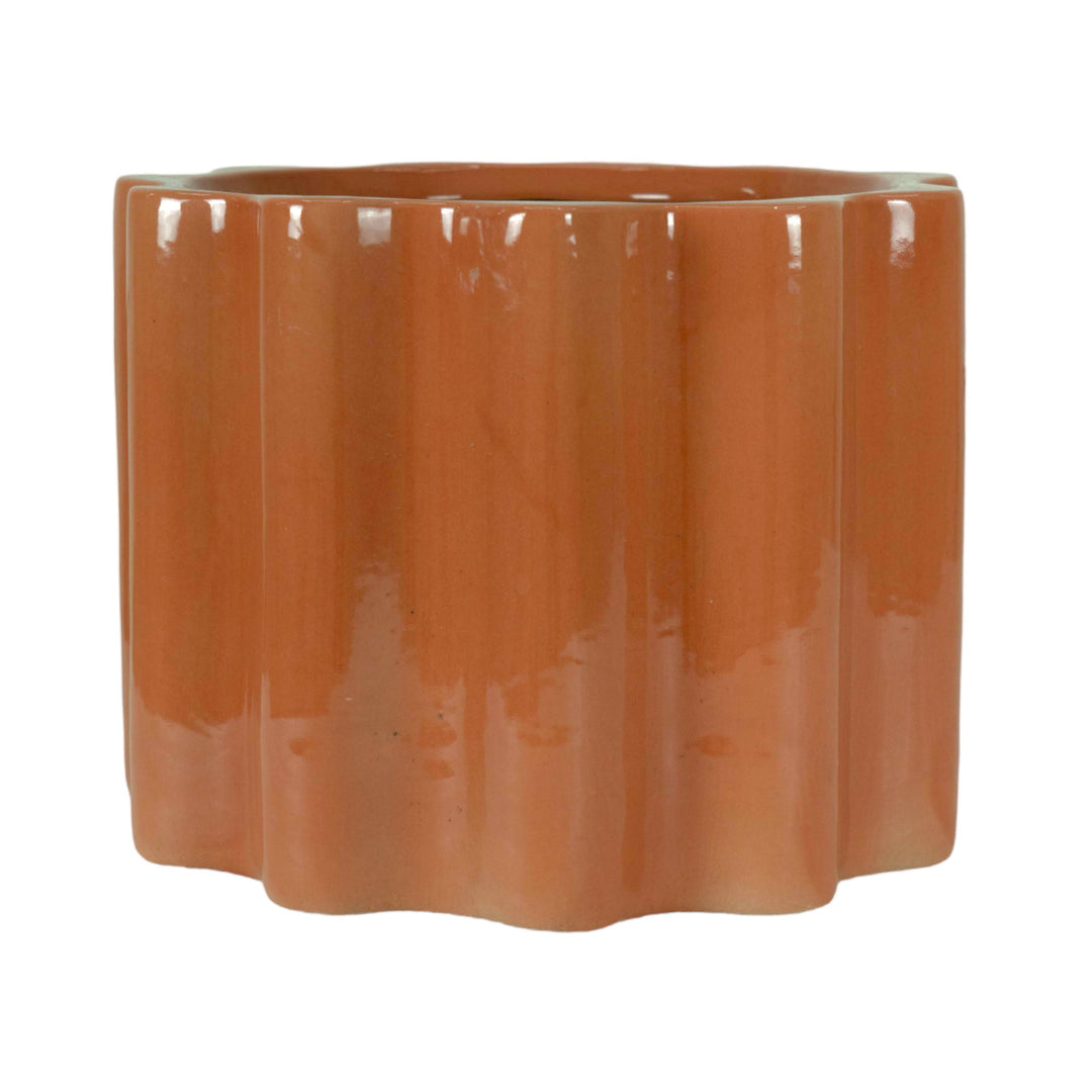 Balmy Waves Medium Coral Pink Planter
