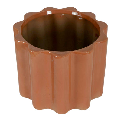 Balmy Waves Medium Coral Pink Planter