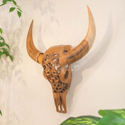 Bull Head Made Of Suar Wood