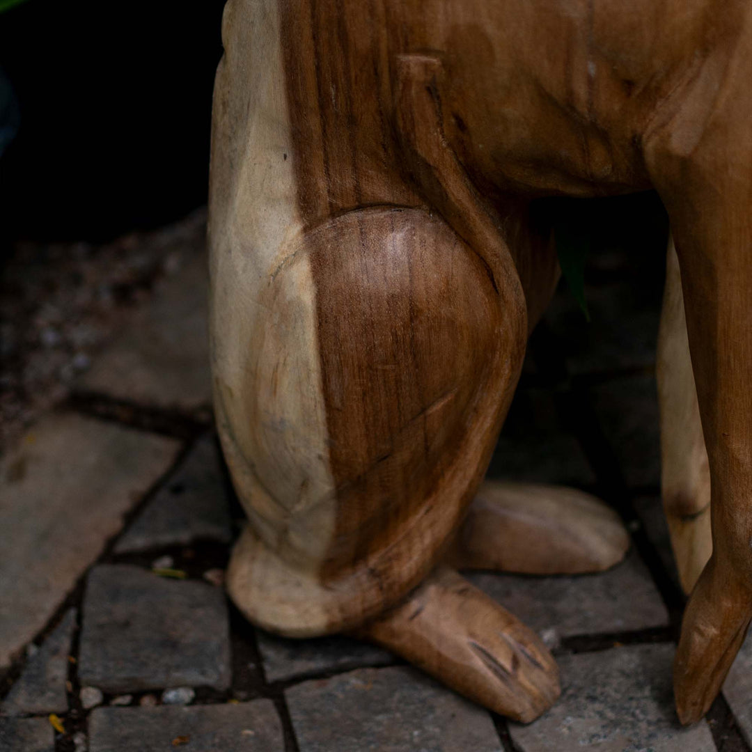 Suar Wooden Dog Statue