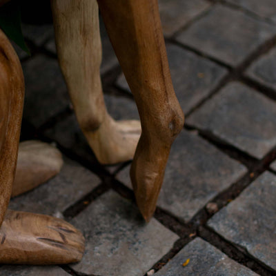 Suar Wooden Dog Statue