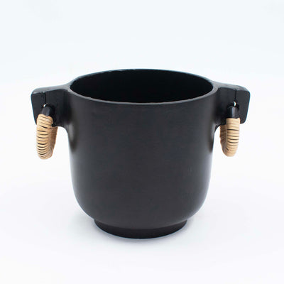 Black Planter With Handle
