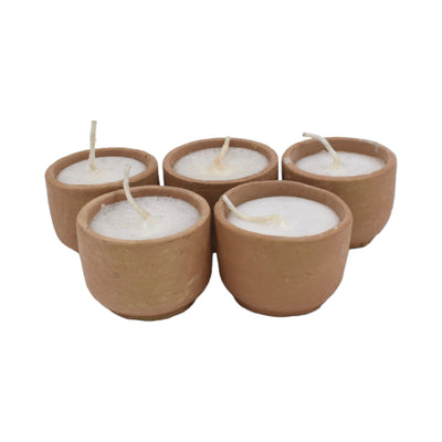 Candle Cup Holder Terracotta Finsh (Set of  5)