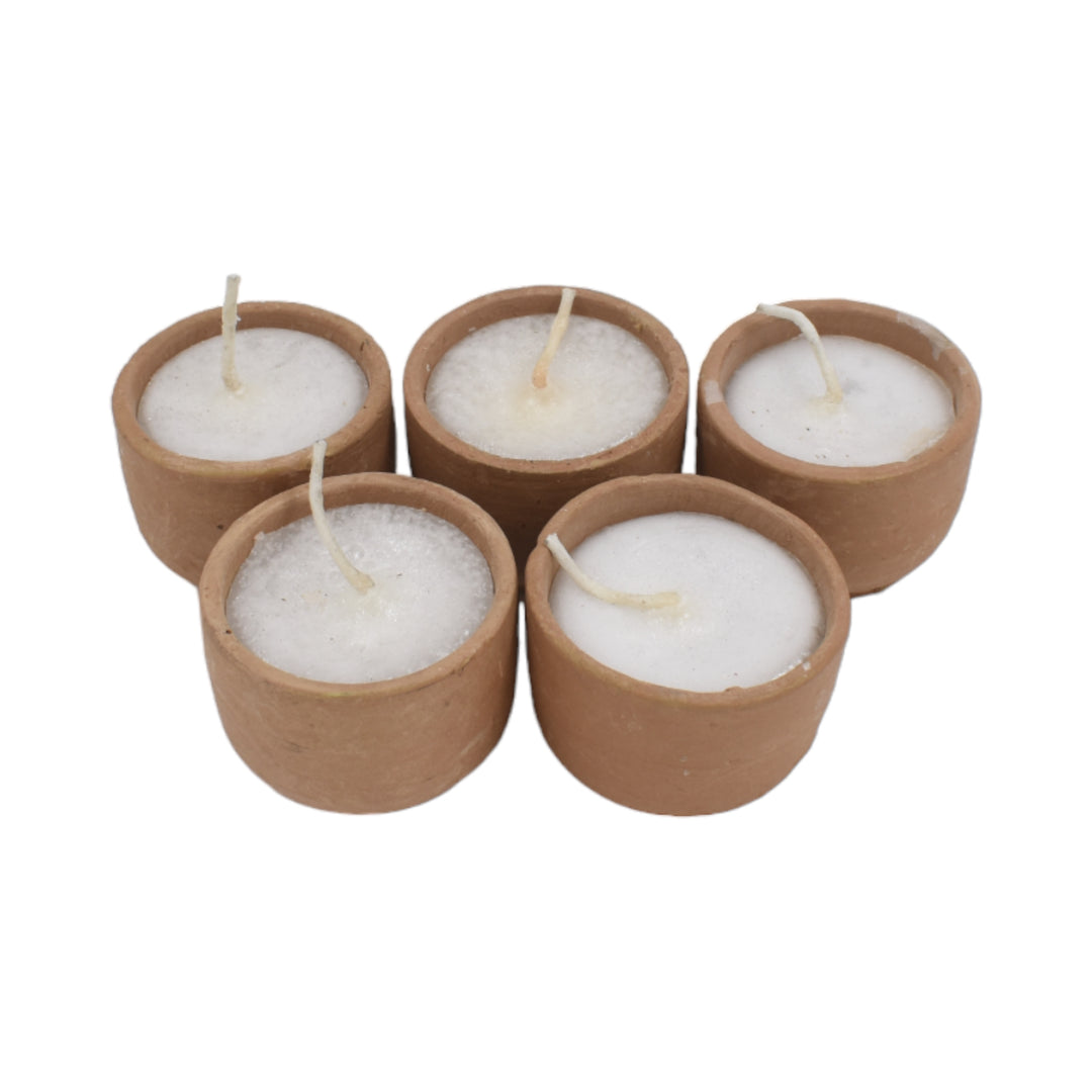 Candle Cup Holder Terracotta Finsh (Set of  5)