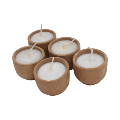 Candle Cup Holder Terracotta Finsh (Set of  5)