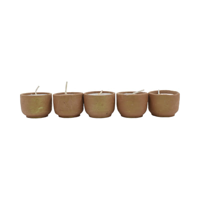 Candle Cup Holder Terracotta Finsh (Set of  5)