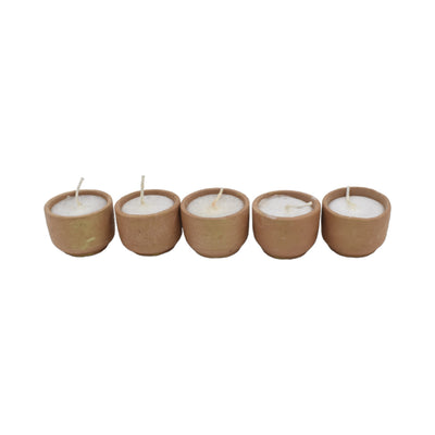 Candle Cup Holder Terracotta Finsh (Set of  5)