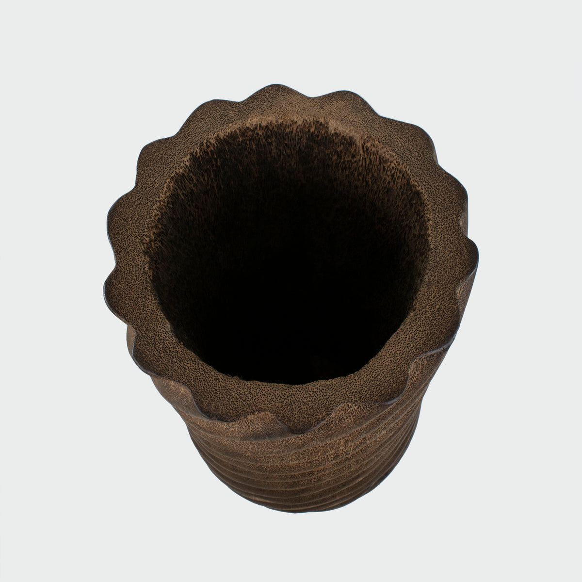 Wooden Palm Pot