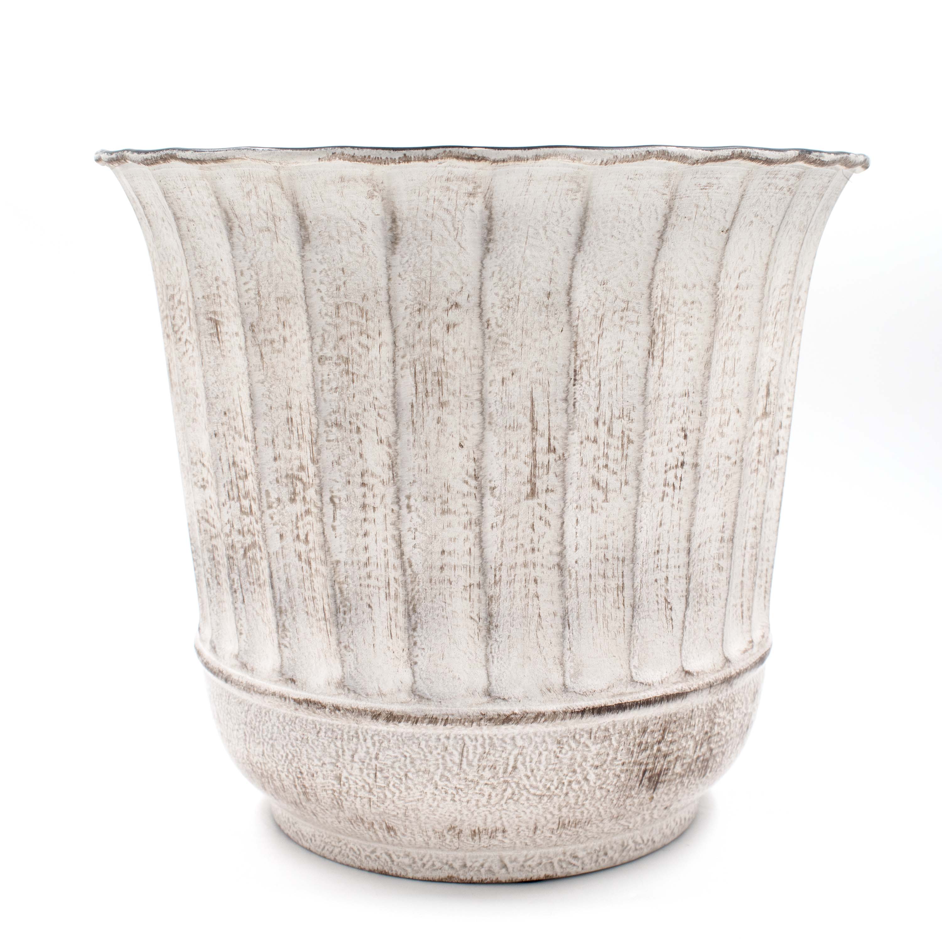 Ivory Black Planter Fluted