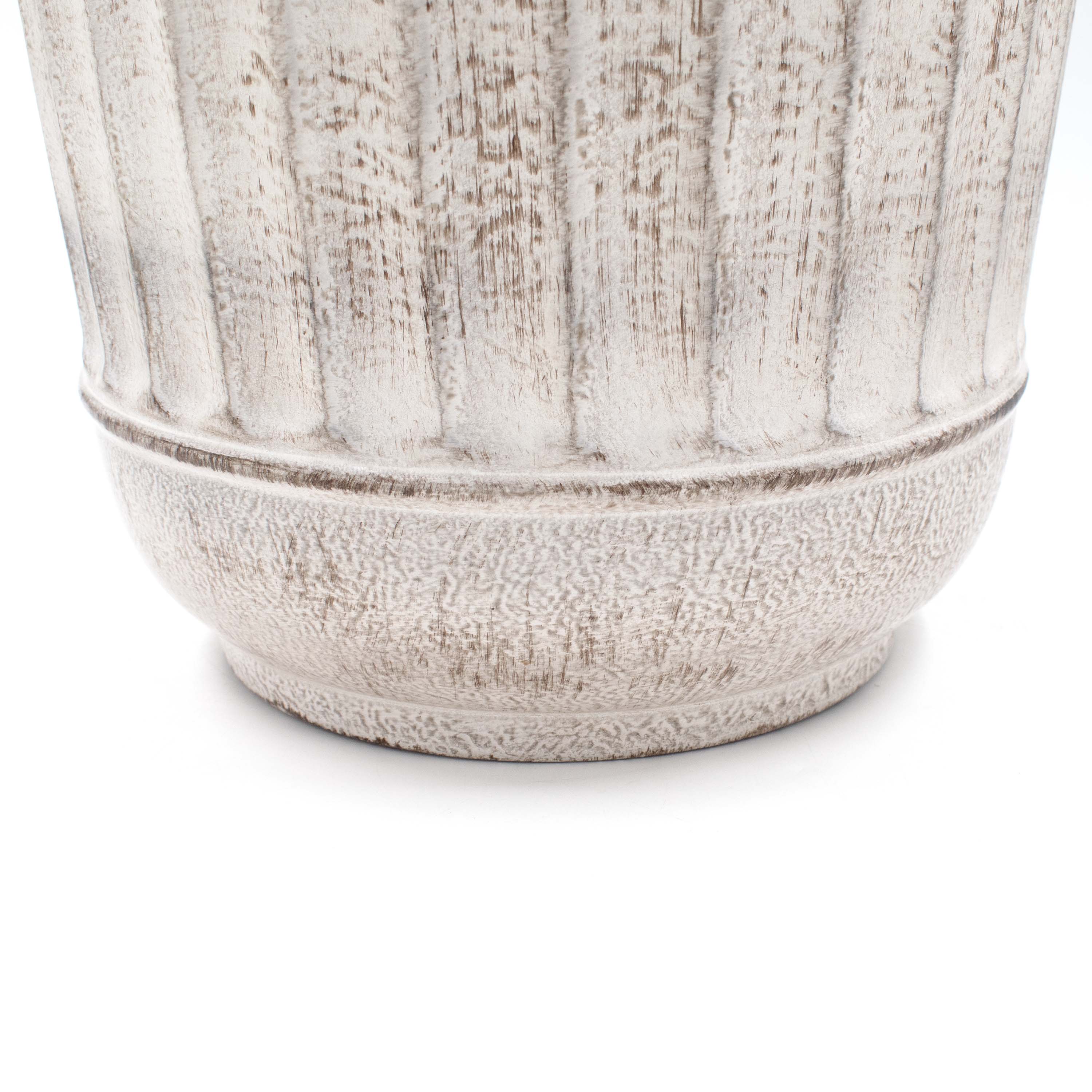 Ivory Black Planter Fluted
